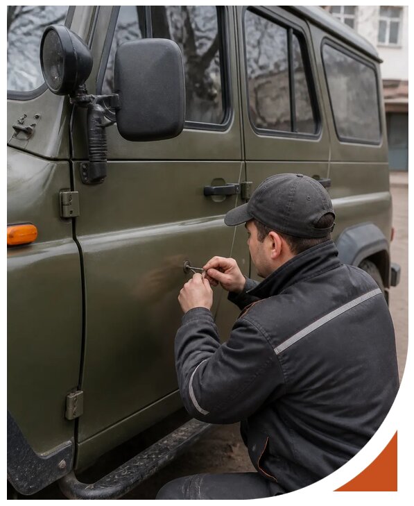 Профессиональное вскрытие автомобиля УАЗ без повреждений в Сафонове